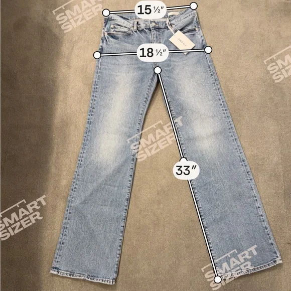 Frame - The Rodeo Jeans - Size 28 - Low-Rise Wide-Leg Light Wash 33” Inseam NWT - Picture 7 of 8